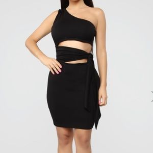 One shoulder mini dress